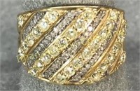 14kt Gold Diamond Ring sz 8