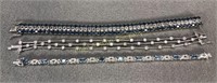 Sterling & Gemstone Bracelets - 3 Bracelets