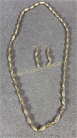 14kt Gold Chain & Earrings