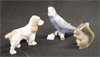 Three Royal Copenhagen animal figurines