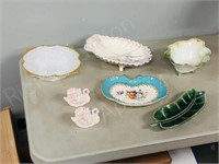 assorted bone china dishes