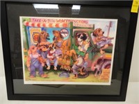 SIGNED & FRAMED PRINT - DOG GONE BLUEGRASS- CANNON