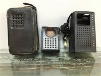 Vtg. trasistor radio leather cases (3)