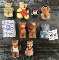 Group of small ceramic bears