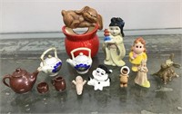 Lot of small ceramic figures & decor