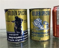 Golden Spectro oils cans - full