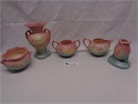 Hull Pottery  Cream  & Sugar, Vase, & More