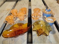 Fire King Cups, Amber colored glassware