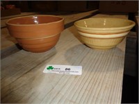 Pair of small crock bowls