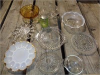 Egg Trays, Opalescent Bowl, Amber Bowl, & More