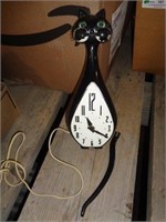 Spartus Black Cat Clock  *Not Tested*