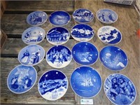 21 Blue & White Christmas Plates