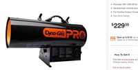DynaGlo Pro 70K-125K BTU Propane Forced Air Heater