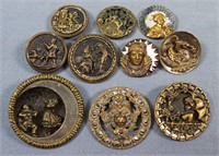 (10) Ornate Picture Buttons
