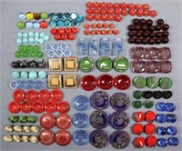 (28) Vtg. Colored Glass Button Sets