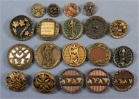 (20) Victorian Picture Buttons incl. Openwork