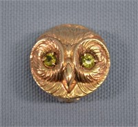 14K Gold KIGU Owl Earring, 14.4g TW