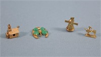 (4) 14K Yellow Gold Charms, 11.1g TW