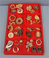 Assorted Costume Jewelry Brooches
