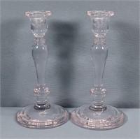 Pr. Tiffany & Co. Crystal Candlesticks