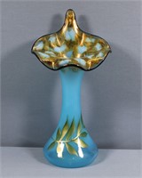 Fenton Decorated Jack in the Pulpit Vase