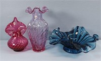 3pc. Fenton Glass