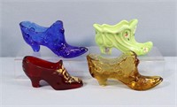 4pc. Fenton Art Glass Shoes