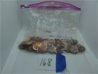 assorted dates 1980's Lincoln head pennies-'NOM'