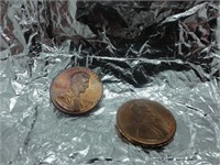 (2) 1950 D Lincoln head pennies