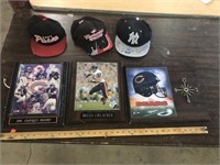 SPORTS PLAQUES AND HATS