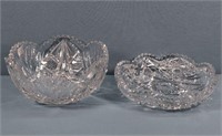 (2) American Brilliant Cut Glass Bowls