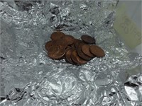 (16) 1991 & (1) 1991 D Lincoln head pennies