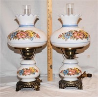 SET GWTW STYLE TABLE LAMPS