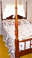 QUEEN SIZE 4 POSTER CHERRY BED