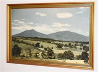 VINTAGE 44" x 30" PEAKS OF OTTER PRINT