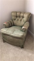 Vintage green cloth chair