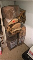 Stack of Packaged Firewood