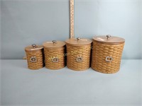 Set of Longaberger basket canisters