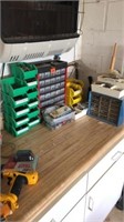 All Organizers and screws on workbench