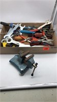 Vacu Vise & Flat full of assorted tools