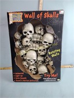 Wall of skulls Halloween decor