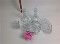 Hocking old Cafe candy dish and other clear glass
