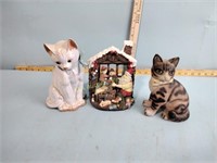 Cats and Christmas figurine