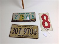 Illinois and Indiana license plates
