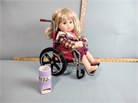 American girl doll with wheelchair