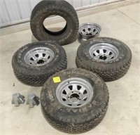 4 Matching Radial Rover Tires on Alum. Rims
