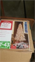6.5ft Silver Retro Style Pre-lite Christmas Tree
