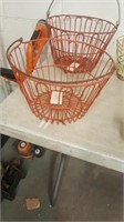 Vintage Red Wire Egg Basket