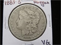 1883 S MORGAN SILVER DOLLAR 90% VG
