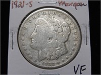 1921 S MORGAN SILVER DOLLAR 90% VF